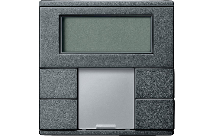 KNX ТЕРМОРЕГУЛЯТОР З ДИСПЛЕЄМ, КІМНАТНИЙ, АНТРАЦИТ, SYSTEM M - Зображення shnider_P117374.jpg