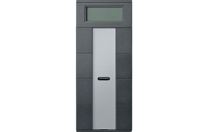 KNX ТЕРМОРЕГУЛЯТОР З ДИСПЛЕЄМ, КІМНАТНИЙ, АНТРАЦИТ, SYSTEM M - Зображення shnider_P117385.jpg