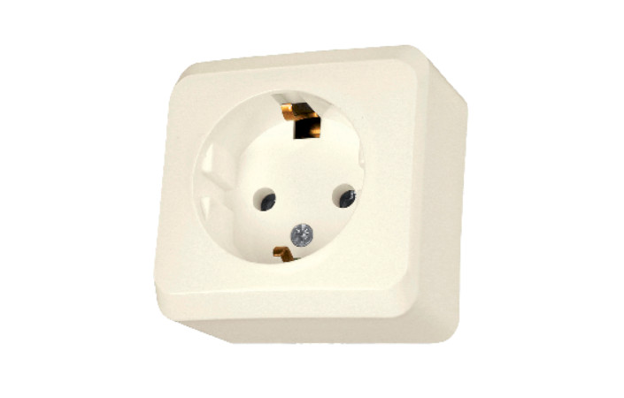 Prima, Розетка з заземленням, 16А, бежева - Зображення shnider_P119503.jpg
