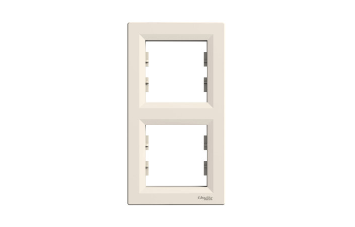 РАМКА ДВОМІСНА ВЕРТИКАЛЬНА КРЕМОВА ASFORA - Зображення shnider_P132648.jpg