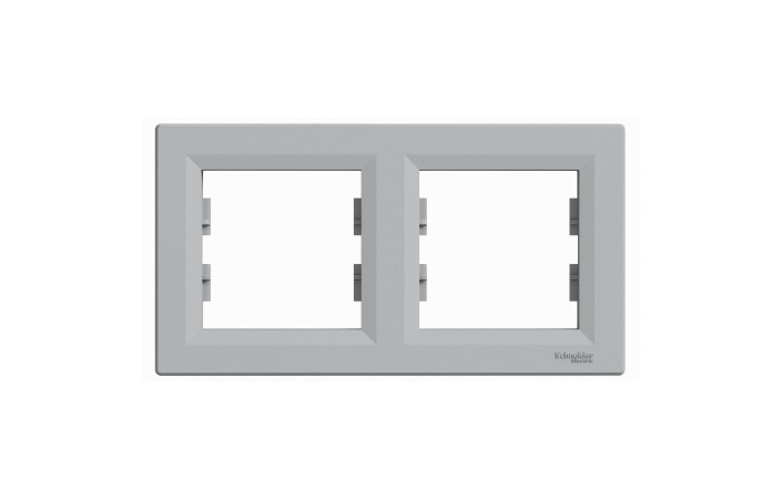 РАМКА ДВОМІСНА, ГОРИЗОНТАЛЬНА, ASFORA АЛЮМІНІЙ - Зображення shnider_P149746.jpg