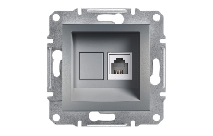 РОЗЕТКА ТЕЛЕФОННА RJ11 ASFORA СТАЛЬ - Зображення shnider_P149820.jpg