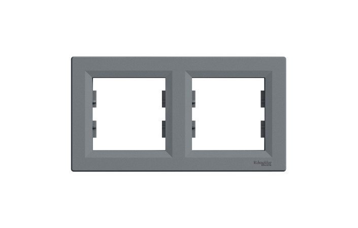 РАМКА ДВОМІСНА, ГОРИЗОНТАЛЬНА, ASFORA СТАЛЬ - Зображення shnider_P149830.jpg