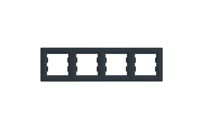 РАМКА ЧОТИРИМІСНА ГОРИЗОНТАЛЬНА, ASFORA АНТРАЦИТ - Зображення shnider_P149916.jpg