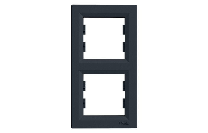 РАМКА ДВОМІСНА, ВЕРТИКАЛЬНА, ASFORA АНТРАЦИТ - Зображення shnider_P149919.jpg