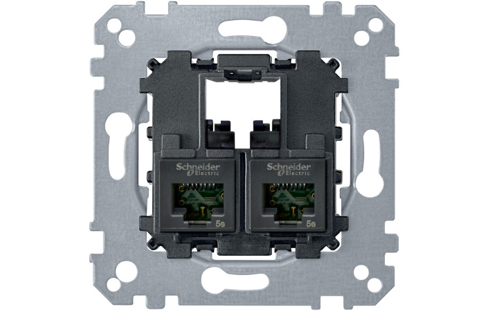 МЕХАНІЗМ КОМП'ЮТЕРНОЇ РОЗЕТКИ RJ45,2-ПОСТИ,КАТЕГОРІЯ 5e UTP - Зображення shnider_PIO00016734.jpg