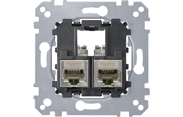 МЕХАН.ІНФ.РОЗЕТКИ RJ45,2-П,КАТ.6A STP - Зображення shnider_PIO00016742.jpg