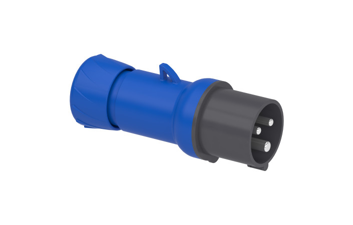 Кабельна вилка PratiKa, пряма, 16 A, 2P + E, 200-250 В AC, IP44 - Зображення shnider_PKE16M423_Image.jpg