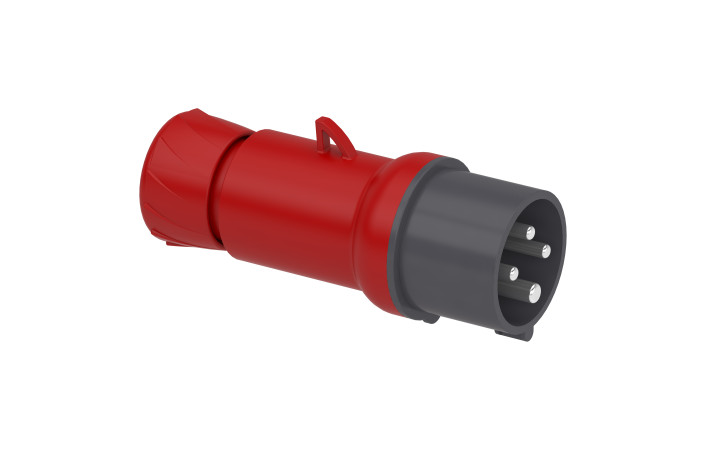 Кабельна вилка PratiKa, пряма, 16 A, 3P + E, 380-415 В AC, IP44 - Зображення shnider_PKE16M434_Image.jpg