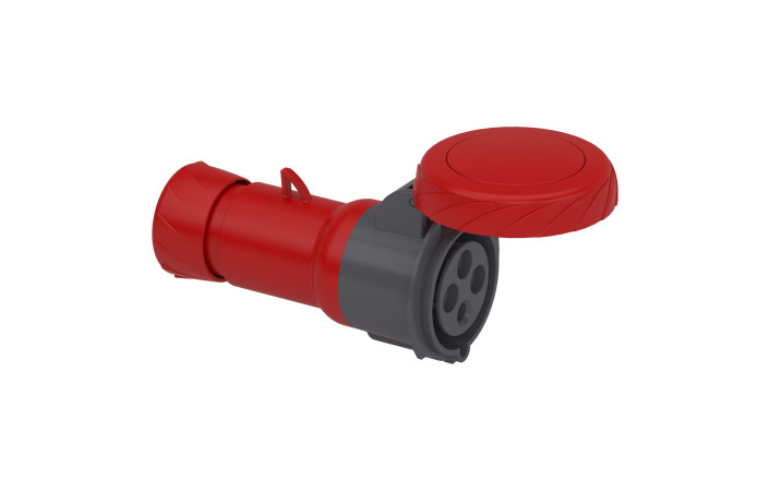 Кабельна розетка PratiKa, пряма, 32 A, 3P + E, 380-415 B AC, IP67 - Зображення shnider_PKF32M734_Image.jpg