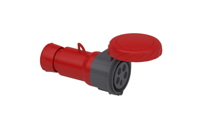 Кабельна розетка PratiKa, пряма, 32 A, 3P + N + E, 380-415 B AC, IP67 - Зображення shnider_PKF32M735_Image.jpg