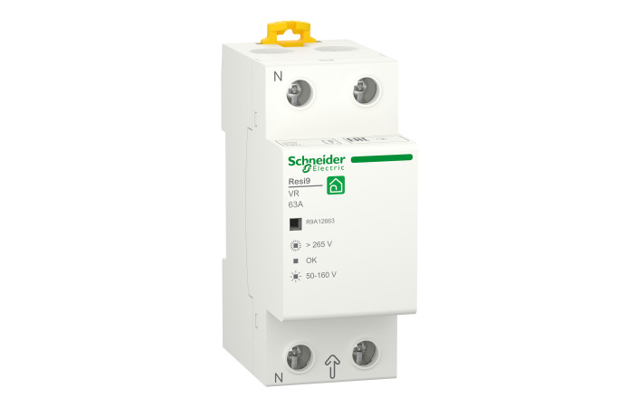 Реле напруги RESI9 63A, 1P+N, 230 В, 50 Гц - Зображення shnider_R9A12663_Image.jpg