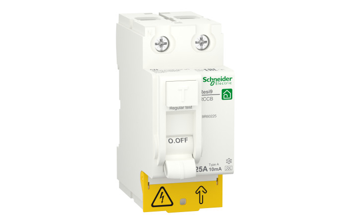 Диференційний вимикач навантаження RESI9 25A, 10мA, 2P, тип А - Зображення shnider_R9R60225_Image.jpg