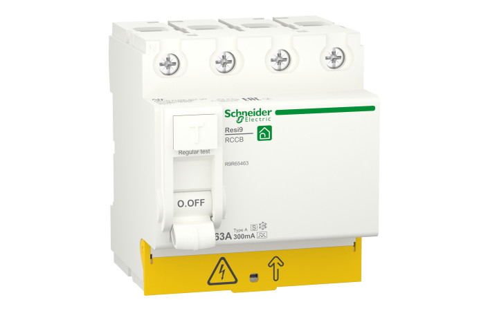 Диференційний вимикач навантаження RESI9 63А, 300мA, 4P, тип А - Зображення shnider_R9R65463_Image.jpg