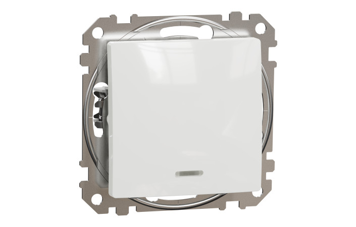 Одноклавішний вимикач з підсвіткою Білий Sedna Design - Зображення shnider_SDD111101L_IOP-def_WD20.jpg