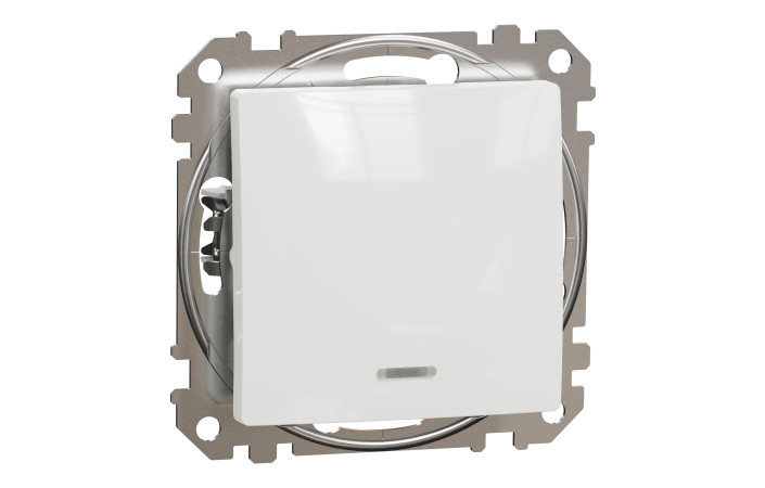 Одноклавішний перехресний перемикач з підсвіткою Sedna Design, білий - Зображення shnider_SDD111107L_IOP-def_WD20.jpg