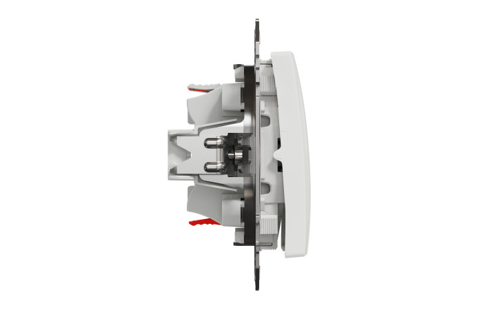 Кнопковий двоклавішний вимикач 10A, білий, Sedna Design & Elements - Зображення shnider_SDD111118_IOP-left_WD20.jpg