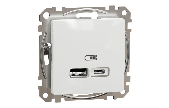 USB розетка тип A+C 2,4A Білий Sedna Design - Зображення shnider_SDD111402_IOP-def_WD20.jpg