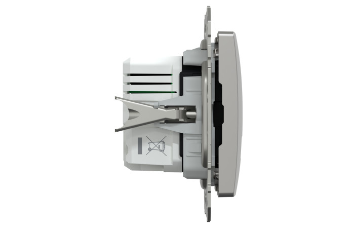 USB розетка, Sedna Design & Elements, тип A+C, 3 A, 21 Вт, алюміній - Зображення shnider_SDD113405_IOP-L_CL.jpg