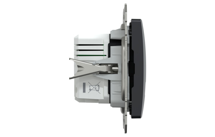 USB розетка, Sedna Design & Elements, тип A+C, 3 A, 21 Вт, чорний - Зображення shnider_SDD114405_IOP-L_CL.jpg