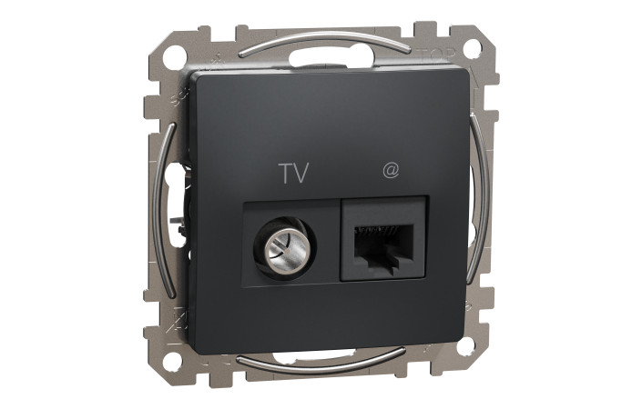 Розетка RJ45 категорія 6 UTP -TV Чорний Sedna Design - Зображення shnider_SDD114469T_IOP-def_CL.jpg