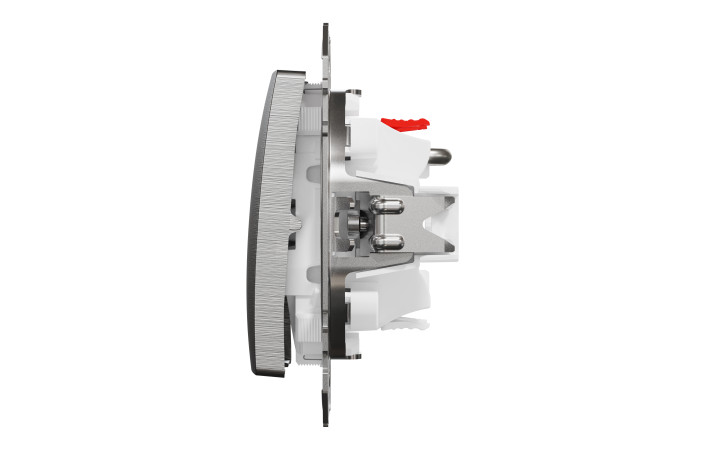 Кнопковий вимикач для жалюзі, електронне блокування 10 АХ, Мат Ал Sedna Elements - Зображення shnider_SDD170114_IOP-R_CL.jpg