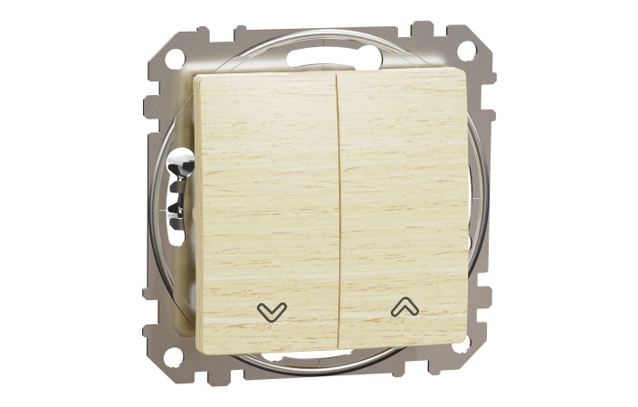 Вимикач для жалюзі, електронне блокування 10 АХ, Береза Sedna Elements - Зображення shnider_SDD180104_IOP-def_WD.jpg