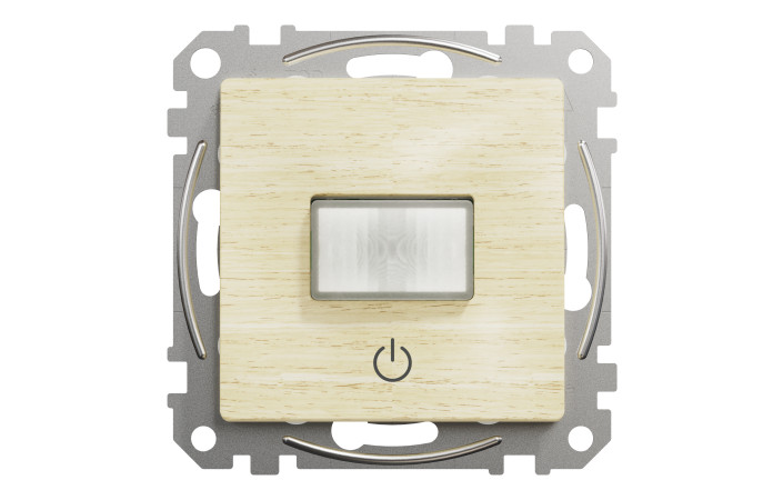 Датчик руху з вимикачем 160°, 10A, Береза Sedna Elements - Зображення shnider_SDD180504_IOP-front_WD20.jpg