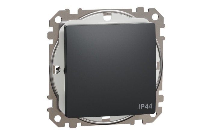 Одноклавішний вимикач, 10АX, IP44, чорний, Sedna Design & Elements - Зображення shnider_SDD214101_IOP-def_WD.jpg