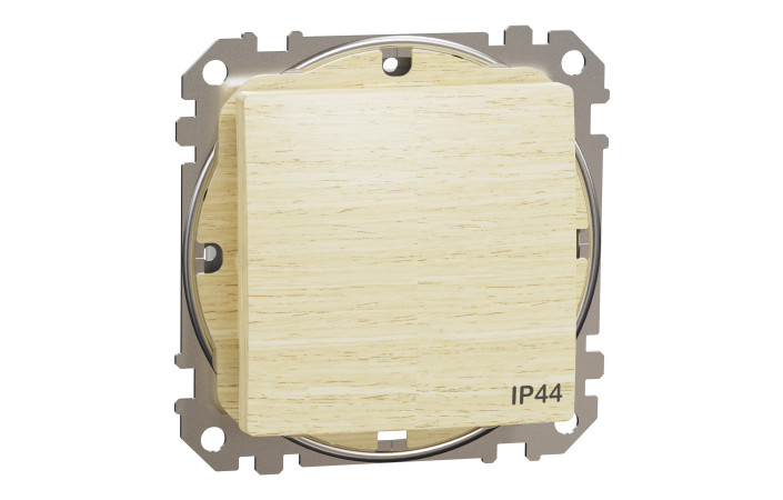 Одноклавішний вимикач, 10АX, IP44, береза, Sedna Design & Elements - Зображення shnider_SDD280101_IOP-def_WD20.jpg