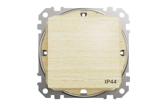 Одноклавішний вимикач, 10АX, IP44, береза, Sedna Design & Elements - Зображення shnider_SDD280101_IOP-front_WD20.jpg
