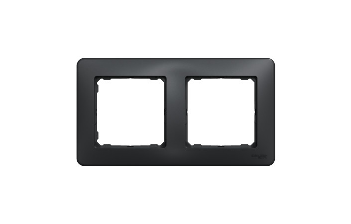Рамка 2-постова Чорний Sedna Design - Зображення shnider_SDD314802_IOP-front_WD20.jpg