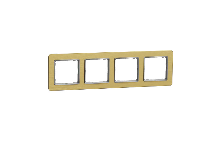 Рамка 4-постова  Матове золото Sedna Elements - Зображення shnider_SDD371804_IOP-def_WD20.jpg