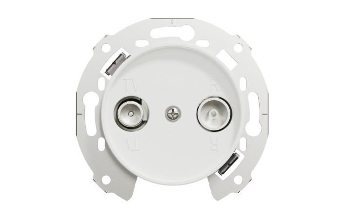 Кінцева TV-R розетка Renova, біла - Зображення shnider_WDE011731_IOP-front_WD.jpg