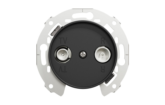 Кінцева TV-R розетка Renova, чорна - Зображення shnider_WDE011751_IOP-front_WD.jpg