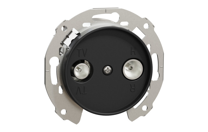 Прохідна TV-R розетка Renova, чорна - Зображення shnider_WDE011752_IOP-def_CL.jpg