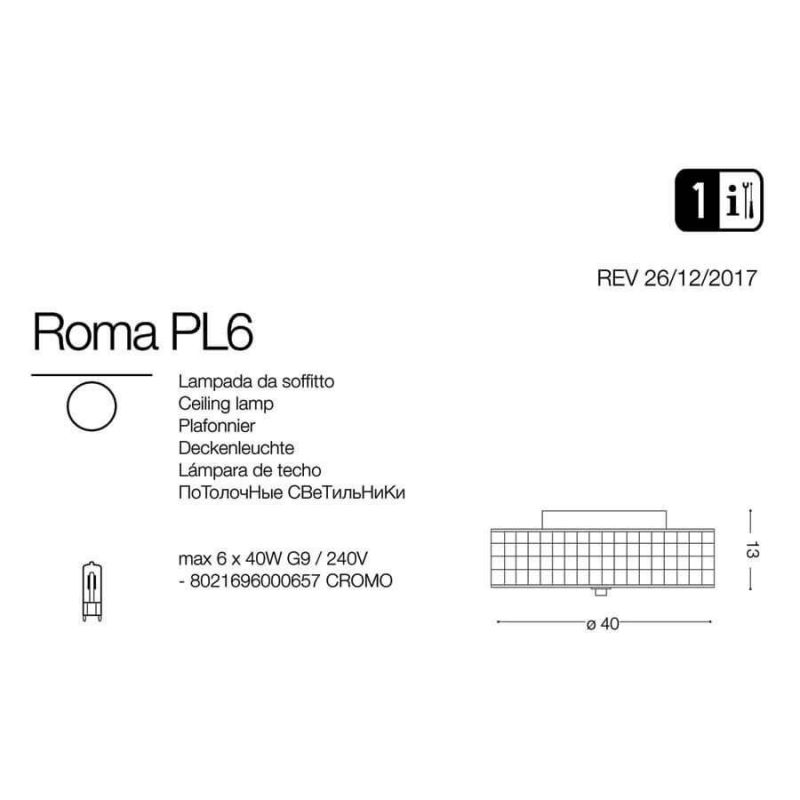 Світильник ROMA PL6 (000657), IDEAL LUX - Зображення 000657-.jpg