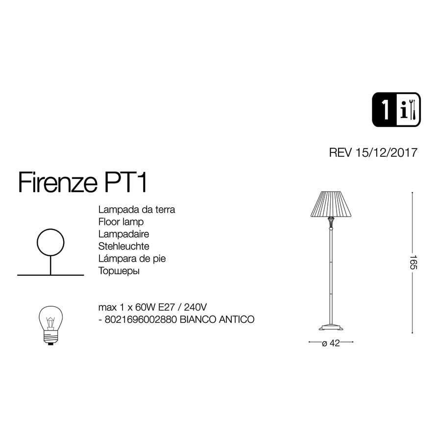 Торшер FIRENZE PT1 ORO ANTICO (020877), IDEAL LUX - Зображення 002880-2.jpg