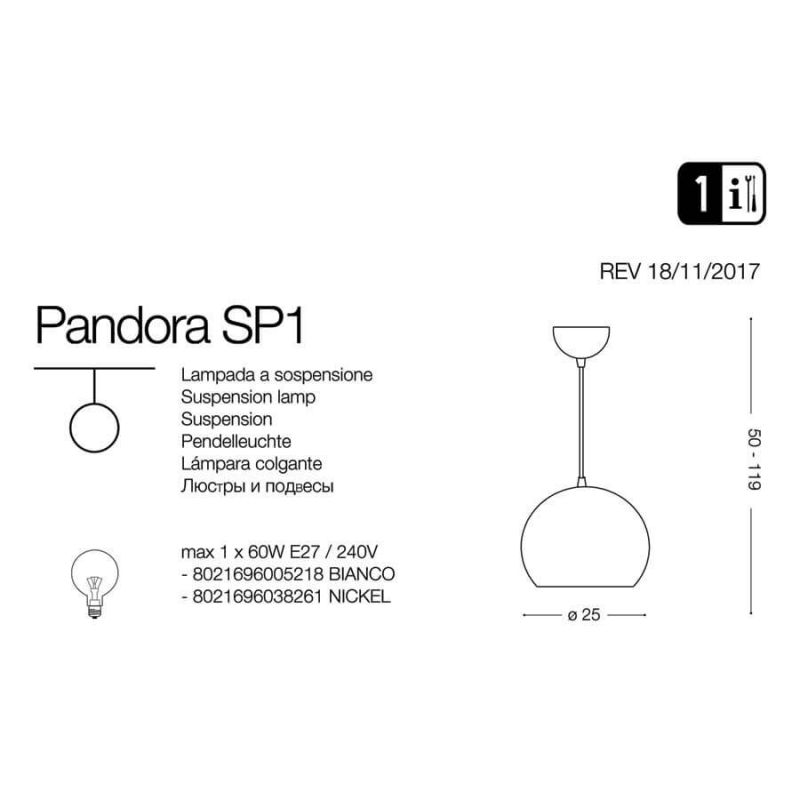 Люстра PANDORA SP1 (005218), IDEAL LUX - Зображення 005218-.jpg
