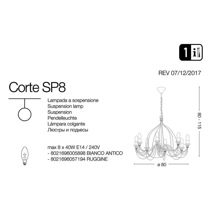 Люстра CORTE SP8 RUGGINE (057194), IDEAL LUX - Зображення 005898-.jpg