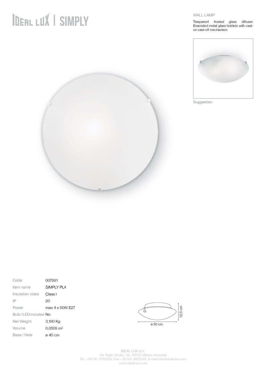 Світильник SIMPLY PL4 (007991), IDEAL LUX - Зображення 007991_SC.jpg