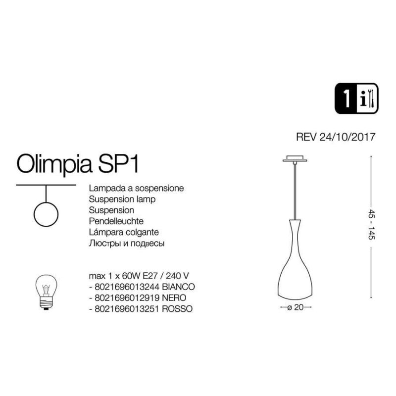Люстра OLIMPIA SP1 BIANCO (013244), IDEAL LUX - Зображення 012919-.jpg