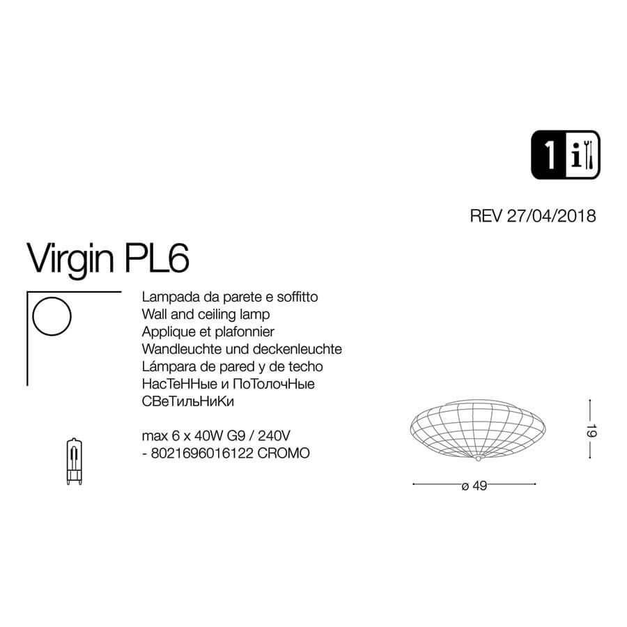 Світильник VIRGIN PL6 (016122), IDEAL LUX - Зображення 016122-.jpg