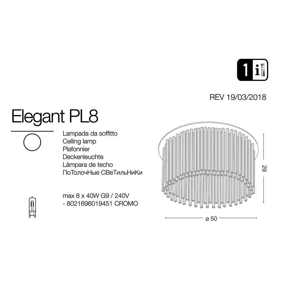 Світильник ELEGANT PL8 (019451), IDEAL LUX - Зображення 019451-1.jpg
