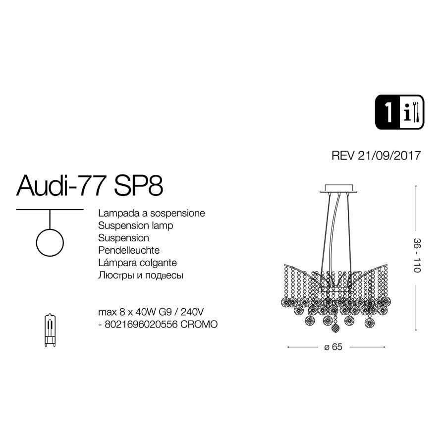 Світильник AUDI-77 SP8 (020556), IDEAL LUX - Зображення 020556-.jpg