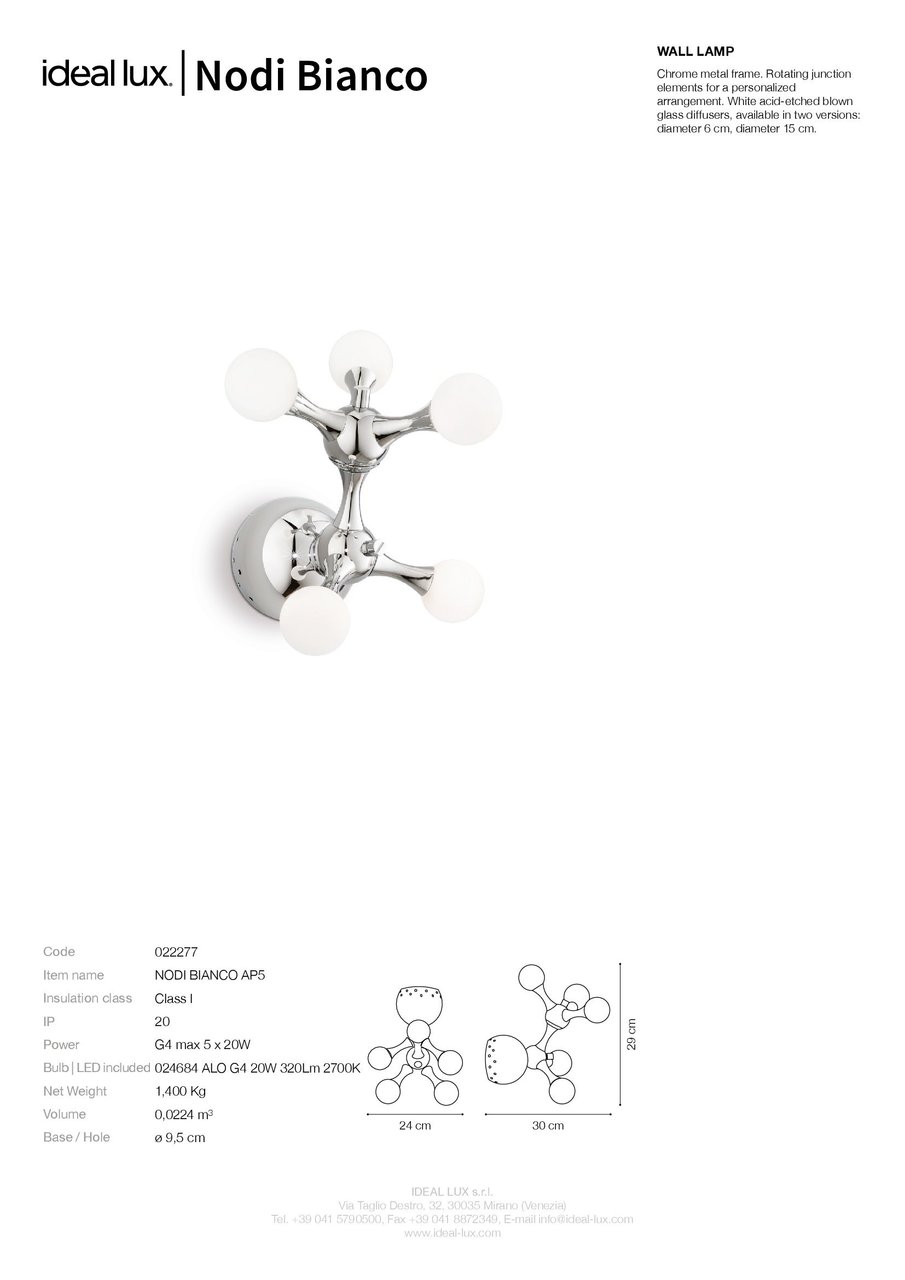 Світильник NODI AP5 BIANCO (022277), IDEAL LUX - Зображення 022277_SC.jpg