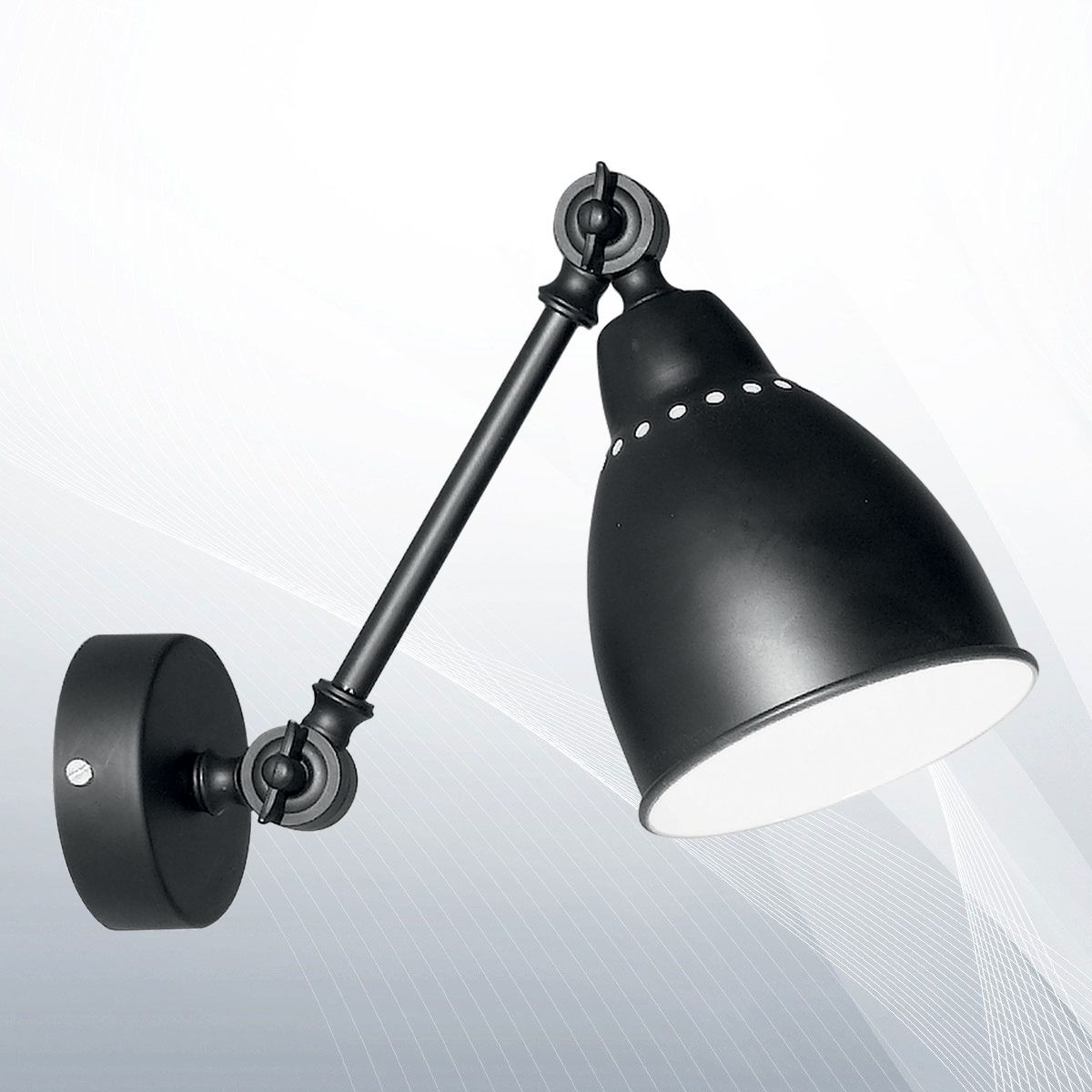 Бра NEWTON AP1 NERO (027852), IDEAL LUX - Зображення