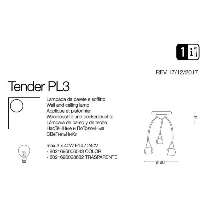 Світильник TENDER PL3 (028682), IDEAL LUX - Зображення 028682-.jpg