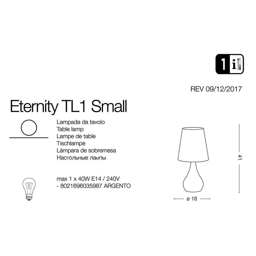 Настільна лампа ETERNITY TL1 SMALL (035987), IDEAL LUX - Зображення 035987-1.jpg
