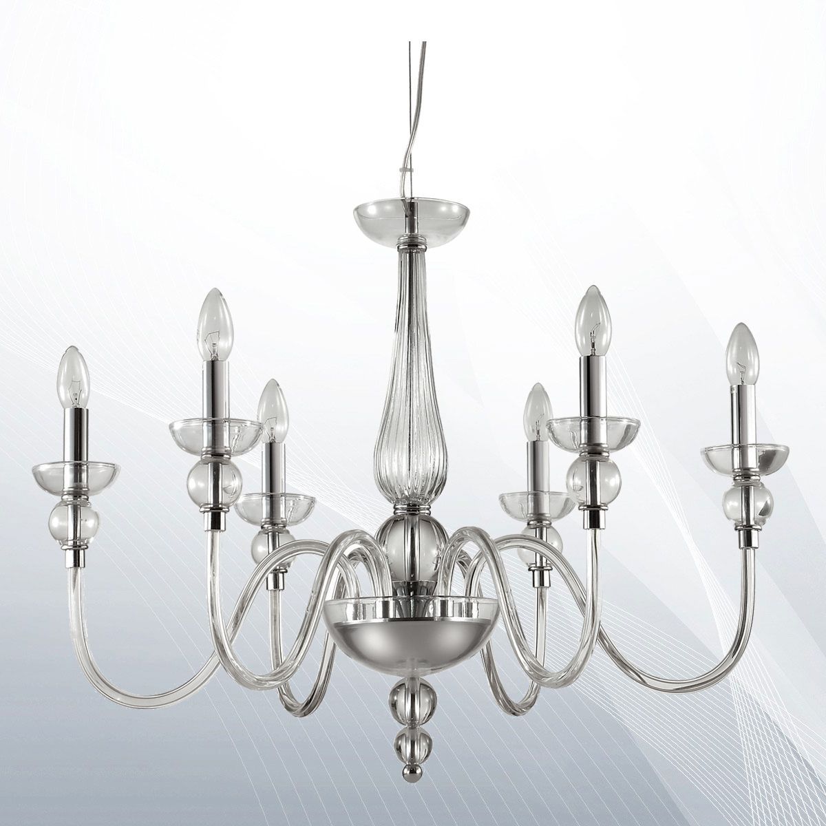 Люстра DOGE SP6 TRASPARENTE (044422), IDEAL LUX - Зображення